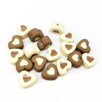 Enamel Acrylic Beads, Heart, DIY & frosted Approx 