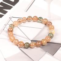 quartz rutile bracelet, Rond, élastique & pour femme, couleurs mélangées, 9mm .1 pouce, Vendu par PC