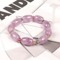 Amethyst Bracelet, Drum, fashion jewelry & for woman, purple .1 Inch 