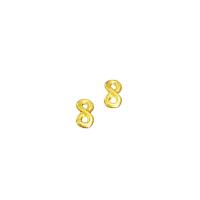 Zinc Alloy Charm Connector, Number 8, gold color plated, DIY golden 