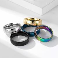 Titanium Steel Finger Ring, polished, fashion jewelry & Unisex 6mm 