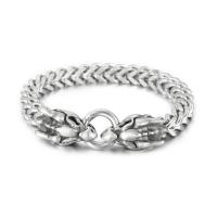 316L Stainless Steel Bracelet, fashion jewelry & for man, original color, 8mm Approx 9.06 Inch 