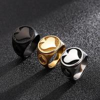 316L Stainless Steel Finger Ring, Vacuum Ion Plating, fashion jewelry & for man 18mm,5mm 