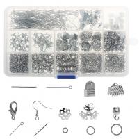 DIY Jewelry Finding Kit, Zinc Alloy, with Plastic & Iron, plated 