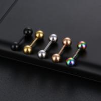 Stainless Steel Tongue Ring, 316L Stainless Steel, polished, fashion jewelry & Unisex 0.8*6mm,4mm 