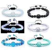 Gemstone Bracelets, Natural Stone, with Polyester, Round, fashion jewelry & Unisex & adjustable cm 