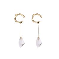 Crystal Drop Earring, Brass, with Crystal, irregular, plated, fashion jewelry & for woman 