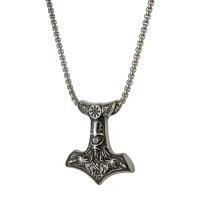 Titanium Steel Necklace, Vacuum Ion Plating, fashion jewelry & for man, original color, 450mm 