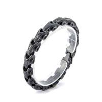 Titanium Steel Bracelet, Vacuum Ion Plating, fashion jewelry & for man, black, 210mm 