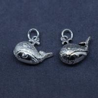 Sterling Silver Animal Pendants, 925 Sterling Silver, Whale, DIY 