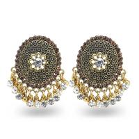 Zinc Alloy Rhinestone Drop Earring, fashion jewelry & for woman & with rhinestone 42mm 