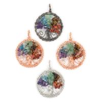 Tree Of Life Pendants, Zinc Alloy, with Gemstone, fashion jewelry & Unisex 