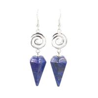 Gemstone Drop Earring, Zinc Alloy, with Gemstone, Conical & for woman 