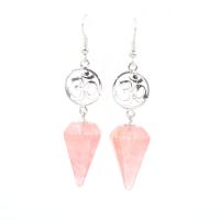 Gemstone Drop Earring, Zinc Alloy, with Gemstone, Conical & for woman 