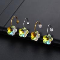Stainless Steel Nose Piercing Jewelry, 316L Stainless Steel, with Crystal, hand polished, fashion jewelry & Unisex 