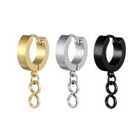Huggie Hoop Drop Earring, 316L Stainless Steel, hand polished, fashion jewelry & Unisex 