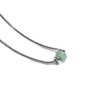 Collar de la joyería de titanio, Partículas de acero, con 7cm extender cadena, Donut, pulido, ajustable & para mujer, verde, longitud:aproximado 42 cm, Vendido por UD