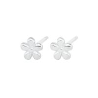 Sterling Silver Stud Earring, 925 Sterling Silver, Flower, plated, fashion jewelry & for woman 