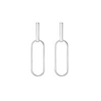 Sterling Silver Drop Earring, 925 Sterling Silver, plated, fashion jewelry & for woman 