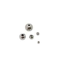 Edelstahl Perlen, 304 Edelstahl, rund, DIY & Maschine Polieren & verschiedene Größen vorhanden, originale Farbe, verkauft von PC