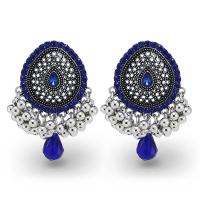 Zinc Alloy Rhinestone Drop Earring, vintage & fashion jewelry & for woman & with rhinestone 50mm 