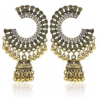 Zinc Alloy Rhinestone Drop Earring, plated, vintage & fashion jewelry & for woman & with rhinestone 