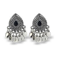 Zinc Alloy Rhinestone Drop Earring, plated, vintage & fashion jewelry & for woman & with rhinestone 35mm 