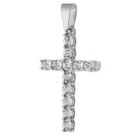 Rhinestone Stainless Steel Pendants, 316 Stainless Steel, Cross, polished, fashion jewelry & DIY & Unisex & with rhinestone, original color Approx 4.5mm 