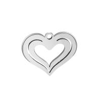 pendentifs de cœur en inox , Acier inoxydable 304, coeur, Placage ionique sous vide, unisexe & creux, plus de couleurs à choisir Environ Vendu par sac