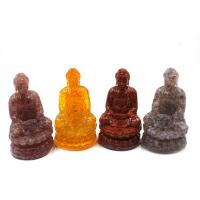 Messing Dekoration, Naturstein, mit Harz, Buddha, verschiedenen Materialien für die Wahl, keine, 65x65x108mm, verkauft von PC