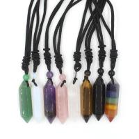 Gemstone Necklaces, Nylon Cord, with Gemstone & Unisex Approx 27.56 Inch 