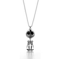 Titanium Steel Necklace, Alien, fashion jewelry & for man, plumbum black, 2.5mm Approx 27.56 Inch 