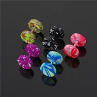 Stainless Steel Stud Earring, 316L Stainless Steel, painted, fashion jewelry & for man 6mm,8mm 