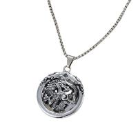 Stainless Steel Sweater Chain Necklace, 304 Stainless Steel Chain, with zinc alloy pendant, fashion jewelry & for man Approx 23.62 Inch 