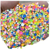 Polymer Clay Nagel Kunst, Kristall, für Frau, mehrere Farben vorhanden, 1.3-10.4mm, 1100PCs/Tasche, verkauft von Tasche