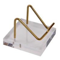 Jewelry Display Stand, Acrylic, with Brass, gold color plated, clear 