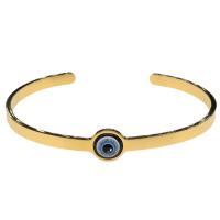 Evil Eye Jewelry Bracelet, 316L Stainless Steel, Vacuum Ion Plating, fashion jewelry & Unisex 4mm, Inner Approx 63mm 