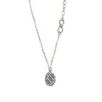 Ожерелье ручной латунные, Латунь, с 1.97inch наполнитель цепи, плакирован серебром, ювелирные изделия моды & Женский, длина:Приблизительно 15.75 дюймовый, продается PC