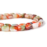 Natürliche Streifen Achat Perlen, Trommel, DIY & verschiedene Größen vorhanden, gemischte Farben, verkauft von Strang