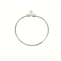 Латунный компонет-кольцо для сережек, Латунь, Кольцевая форма, плакированный настоящим золотом, DIY, 35mm, Приблизительно 100ПК/сумка, продается сумка