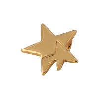 Brass Star Pendants, real gold plated, DIY, 7mm, Approx 
