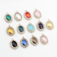 Crystal Zinc Alloy Pendants, with Crystal, Geometrical Pattern, gold color plated, Unisex & faceted & with rhinestone Approx 