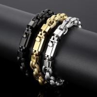316L Stainless Steel Bracelet, Vacuum Ion Plating, fashion jewelry & for man 11mm Approx 9.25 Inch 