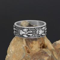 Stainless Steel Finger Ring, 304 Stainless Steel, Unisex & blacken, original color 