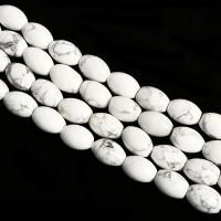 Howlite Beads, Oval, DIY, white Approx 38 cm 