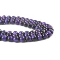 Tiger Eye Beads, Round, DIY purple 