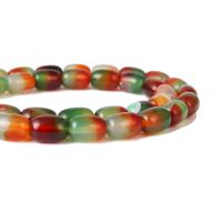 Natürliche Malachit Achat Perlen, oval, DIY & verschiedene Größen vorhanden, gemischte Farben, verkauft von Strang