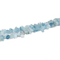 Perles aigue-marine, chips, DIY, bleu ciel Environ 40 cm, Environ Vendu par brin