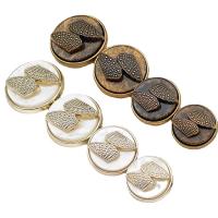Zinc Alloy Shank Button, with Resin, Round, plated, DIY 