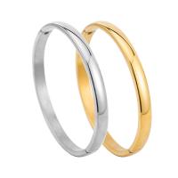 Titanium Steel Bangle, gold color plated, for woman 